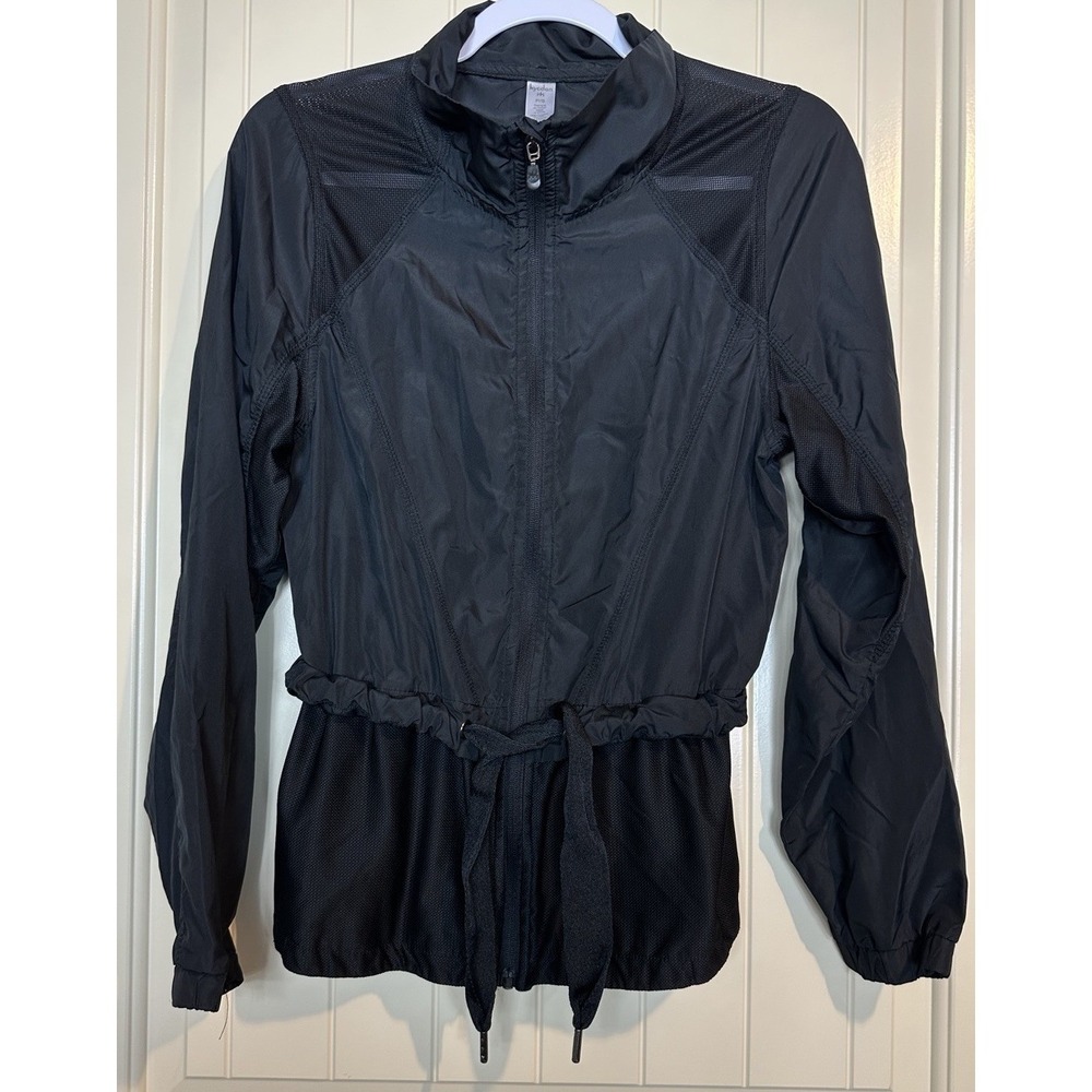 Kyodan Women's black tie waist lightweight jacket Full Zip Golf‎ Yoga Athletic